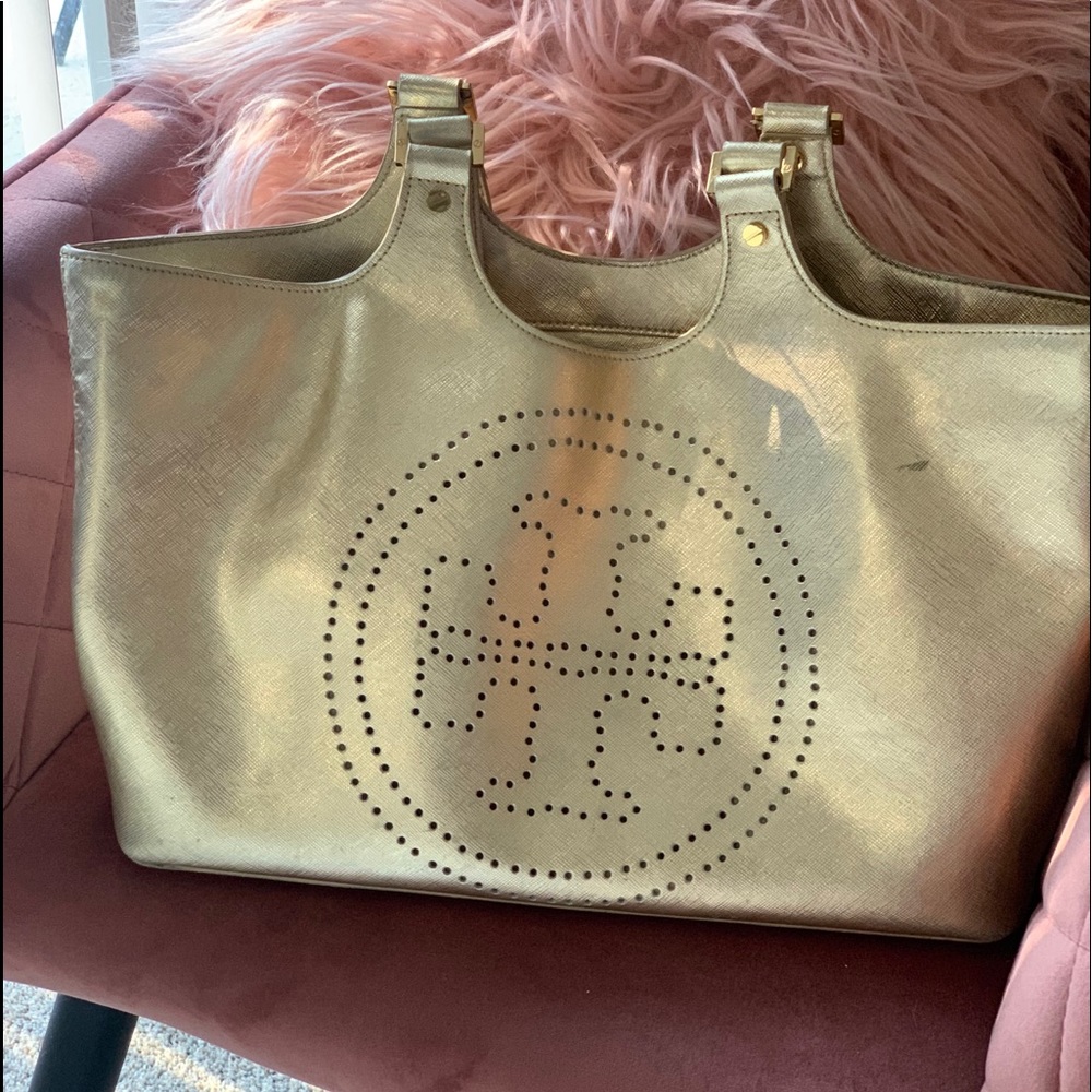 Gold TORY BURCH handbag